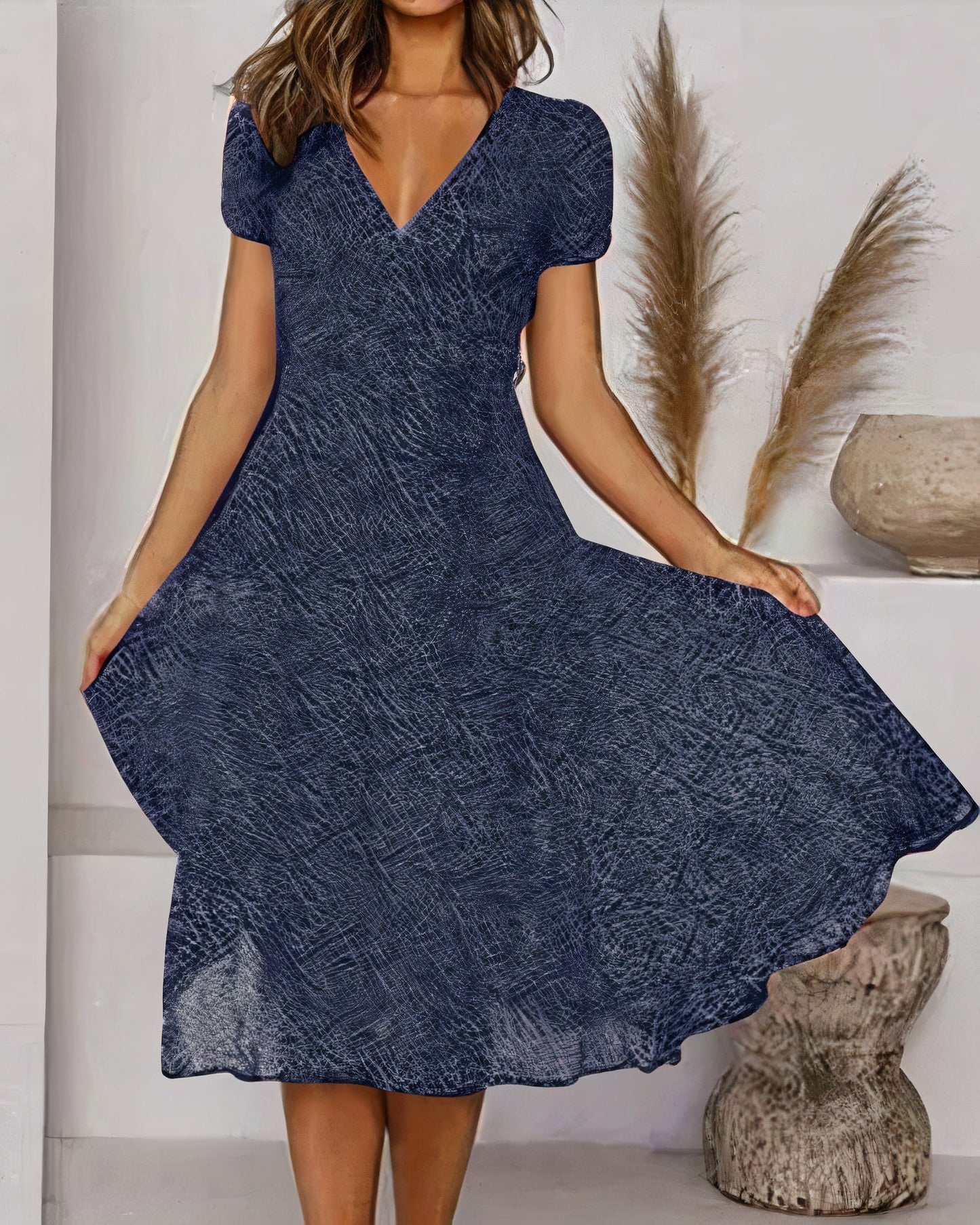 Sommerliches Chiffonkleid mit Blumenmuster - Valentina
