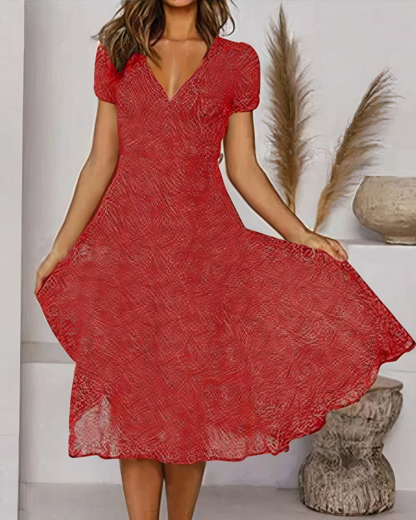 Sommerliches Chiffonkleid mit Blumenmuster - Valentina