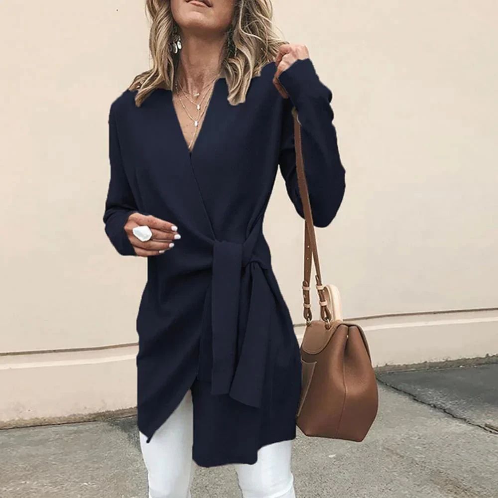 ModeGeist | Damenjacke Mit Bindegürtel – Elin