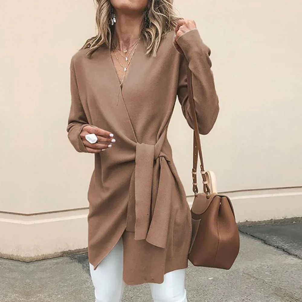ModeGeist | Damenjacke Mit Bindegürtel – Elin