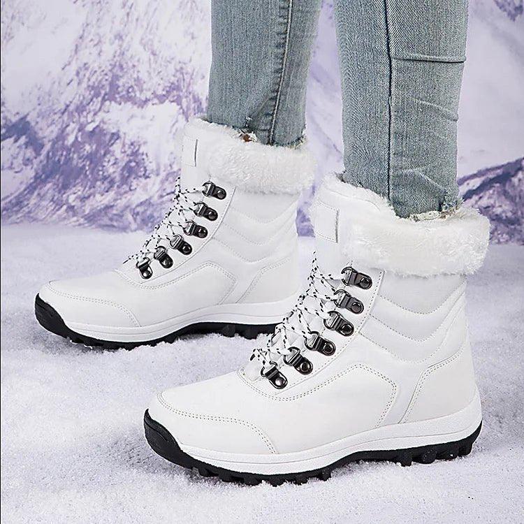 MODEGEIST Damen Winter-Stiefel Gefüttert Wasserdicht Braun