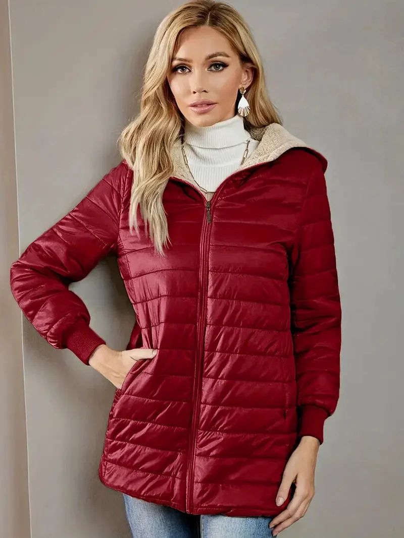Kuschelige Kapuzenjacke für Damen – Annalise