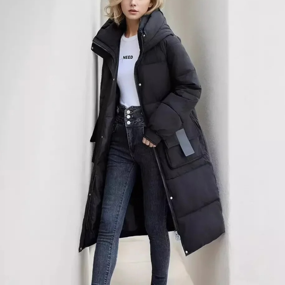 ModeGeist | wattierte Jacke - Winterjacke mit Kapuze und Taschen