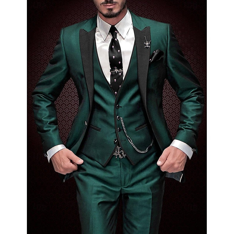Herren-Anzug aus Leinen: Blazer, Weste und Hose