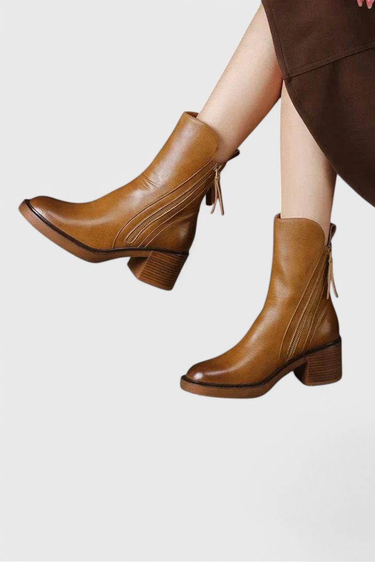 MODEGEIST Damen Ankle Boots Elegantes Design Stabile Sohle