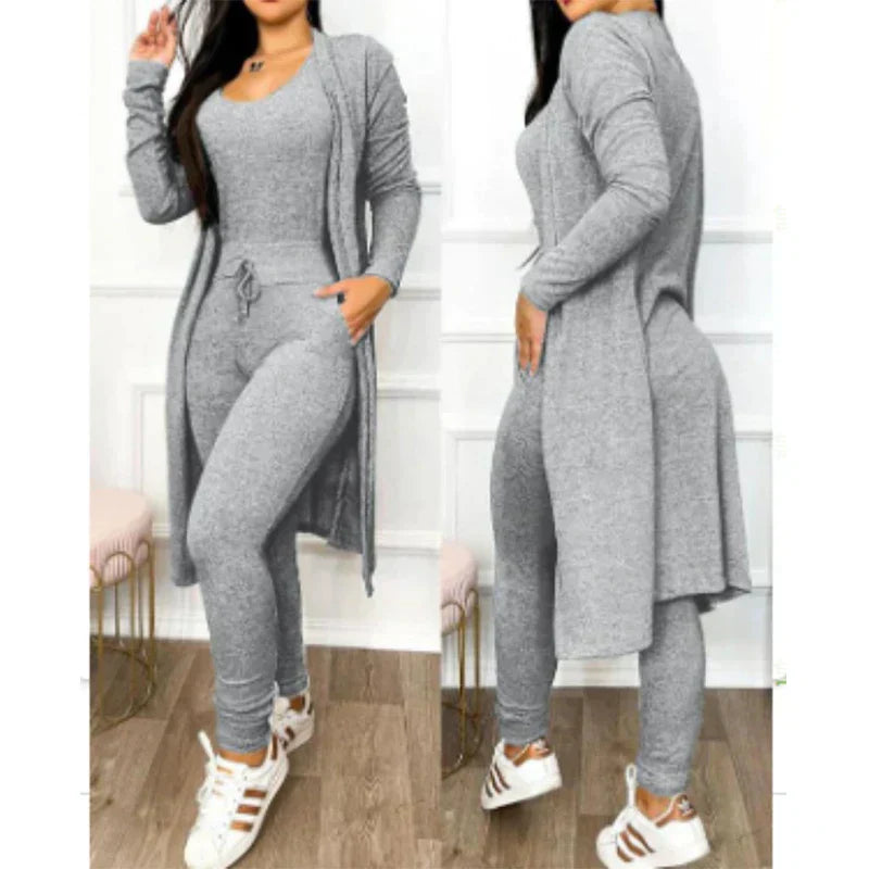 ModeGeist | Damen 3 Teiliges Loungewear Satz mit Jacke