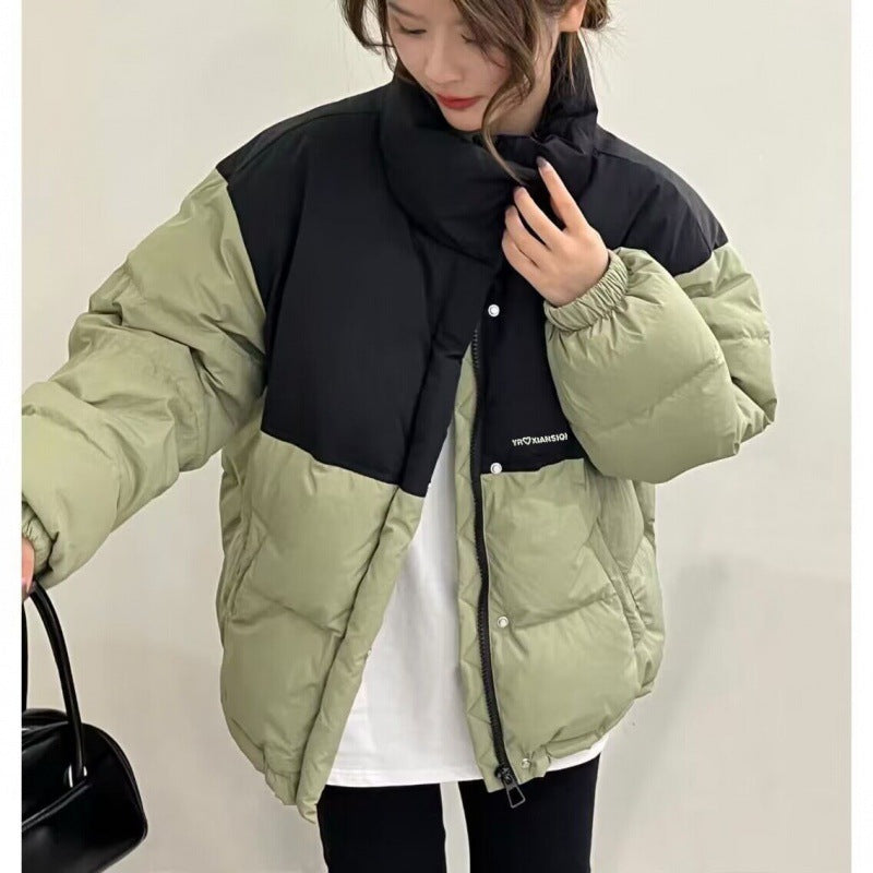 ModeGeist | Pufferjacke - Übergröße - Steppdesign - Hoher Kragen - Reißverschlussverschluss