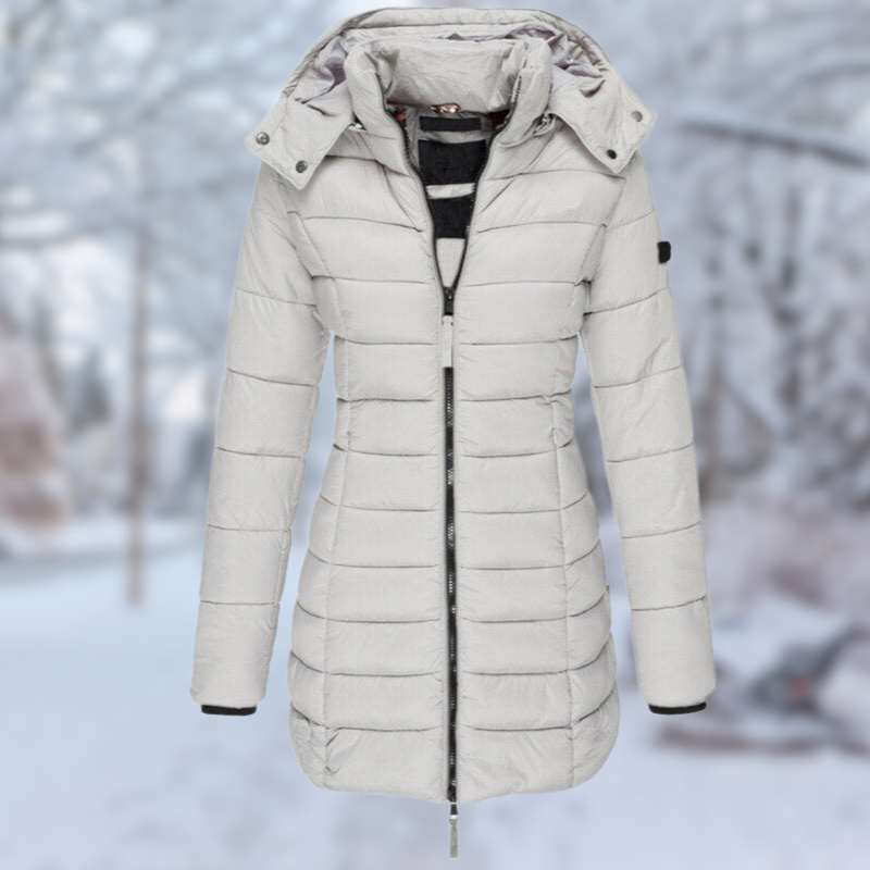 ModeGeist | Damen Winter Mid-Lang mit Knopfverschluss Ideal für Die Kalte Jahreszeit