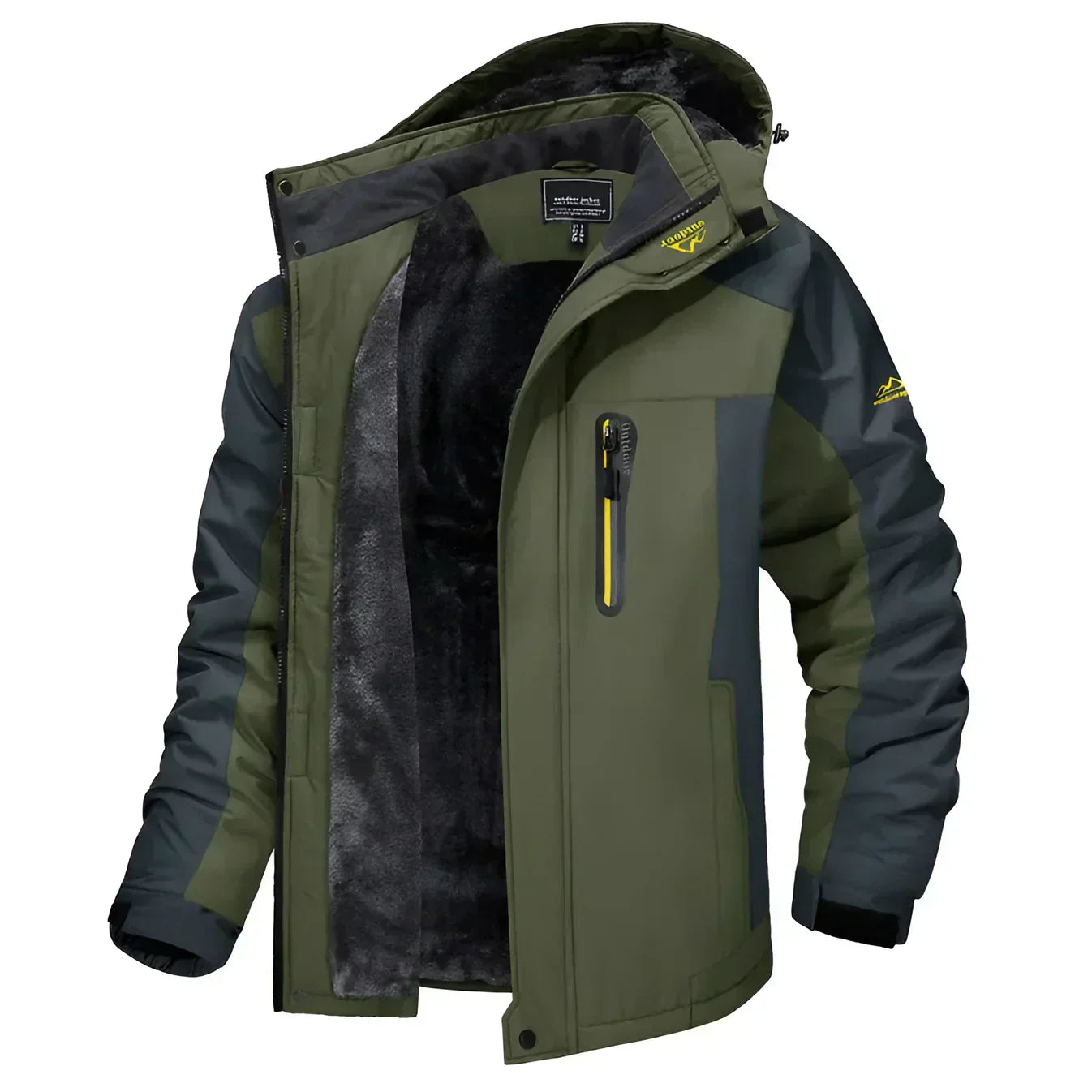 ModeGeist | Wasserdicht gefütterte Herrenjacke mit Kapuze