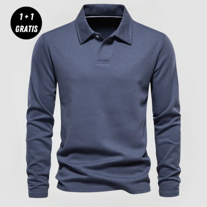 SAMUEL - Elegantes Langarm-Polohemd (2 für 1)