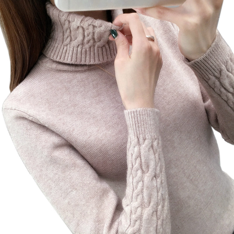 Rollkragenpullover für Damen aus Baumwolle