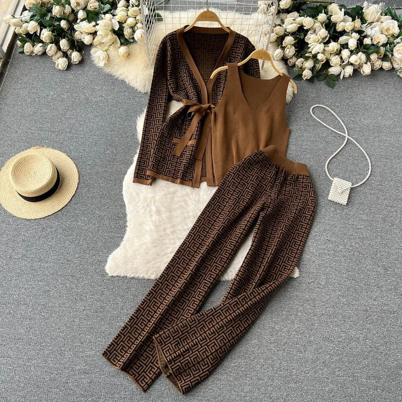 ModeGeist | Dreiteiliges Gestricktes WinterSatz