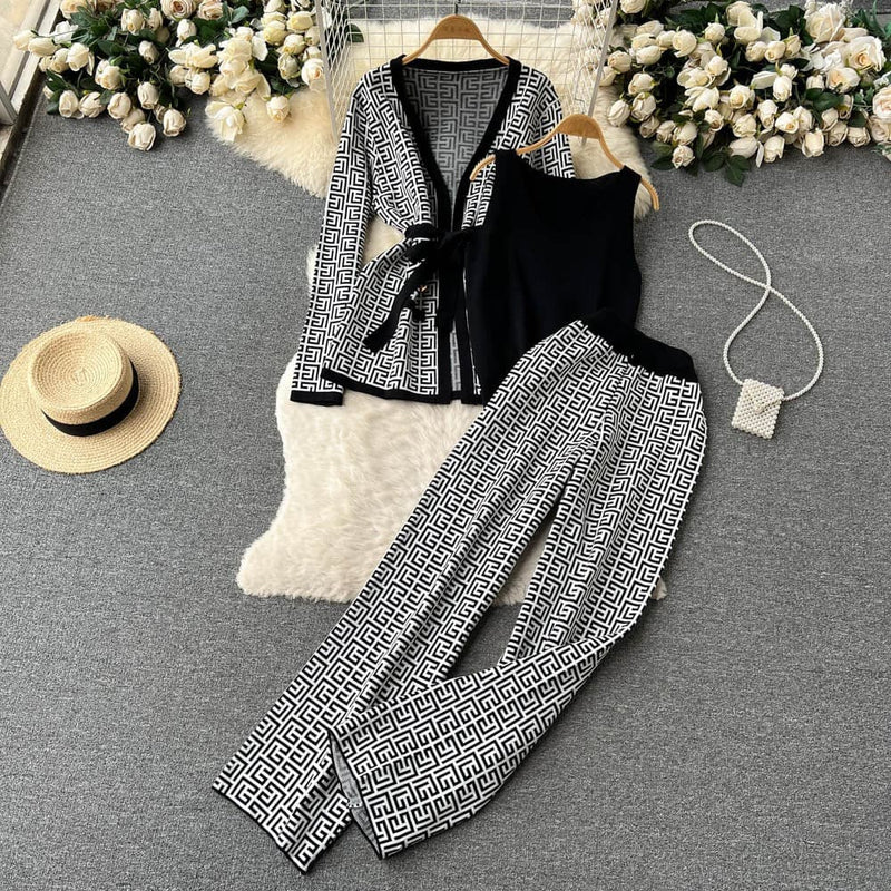 ModeGeist | Dreiteiliges Gestricktes WinterSatz
