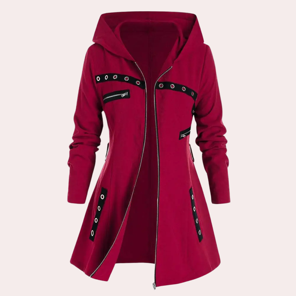 ModeGeist | Elegante Kapuzenjacke mit Reißverschluss für Damen im Herbst