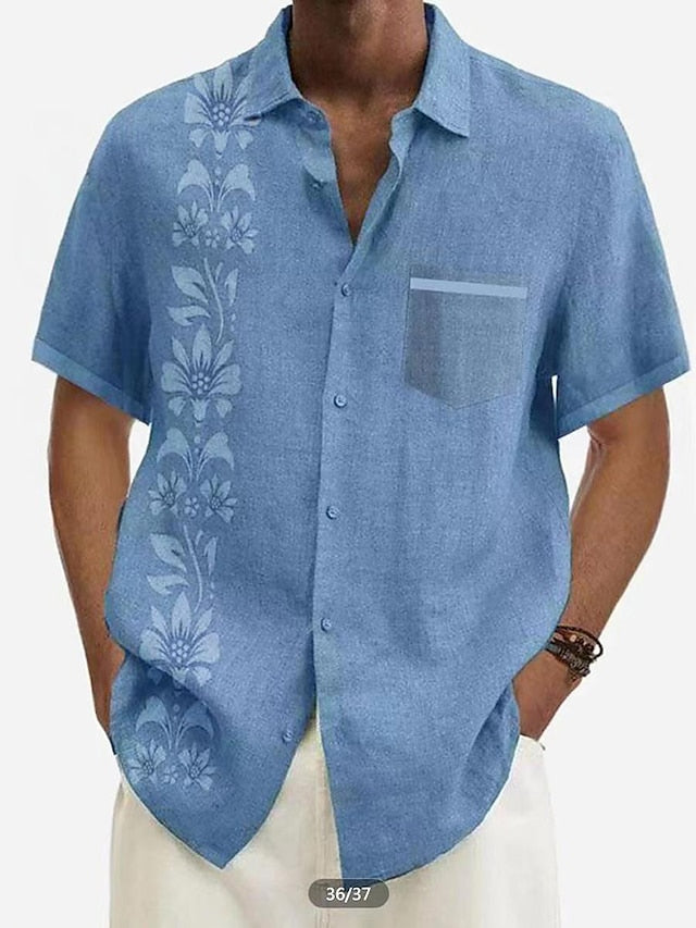 Männer-Hawaiihemd mit Blumenprint von Markgraf