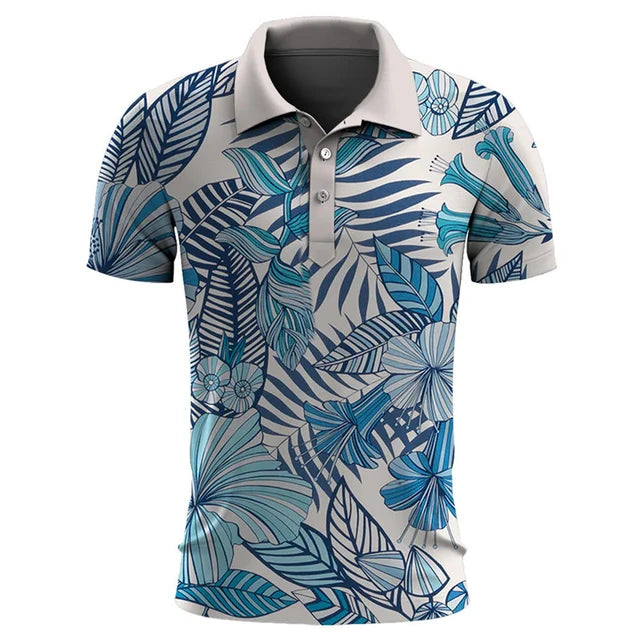 Hawainisches Herren-Sommer-Polohemd im klassischen Stil - Dante