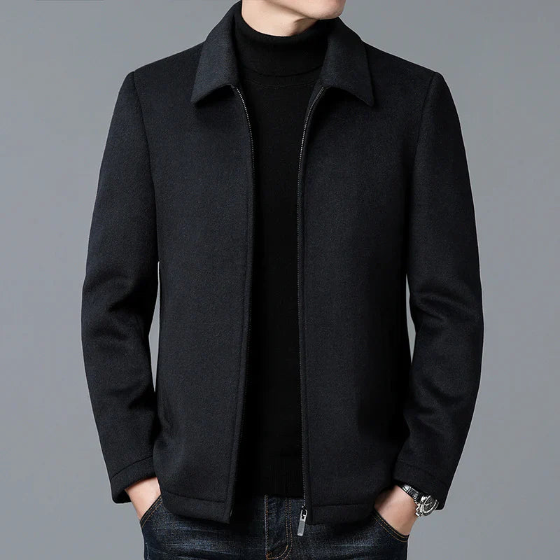 JOHANN – Extra große Wolljacke mit Reißverschluss