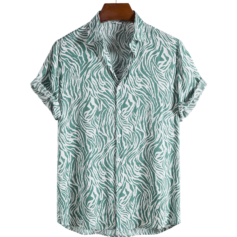 Arnulfo Herren Sommerhemd mit coolem Tigerdruck
