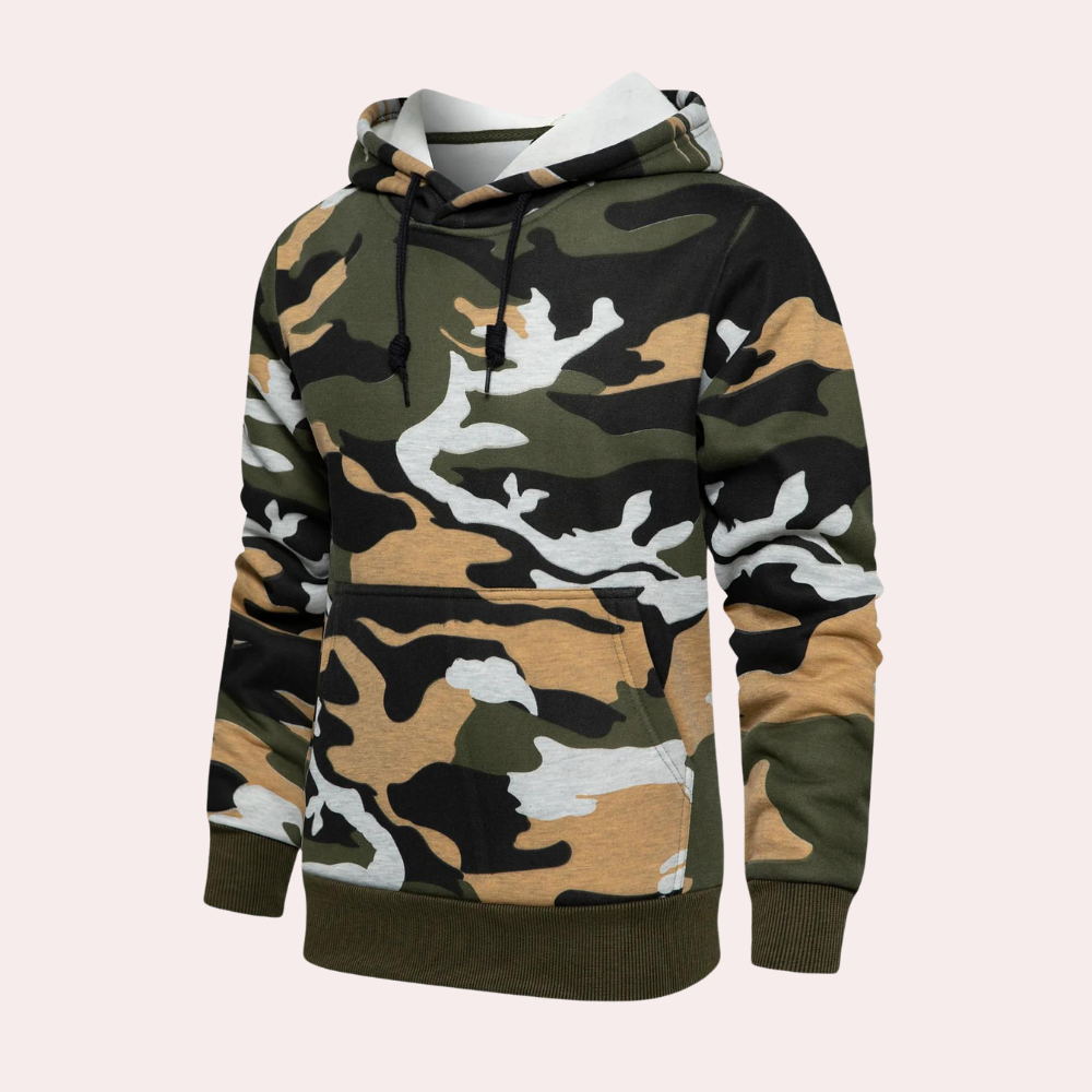 Fudus Kapuzenpullover: bedruckt, Langarm, verstellbare Kapuze, Taschen