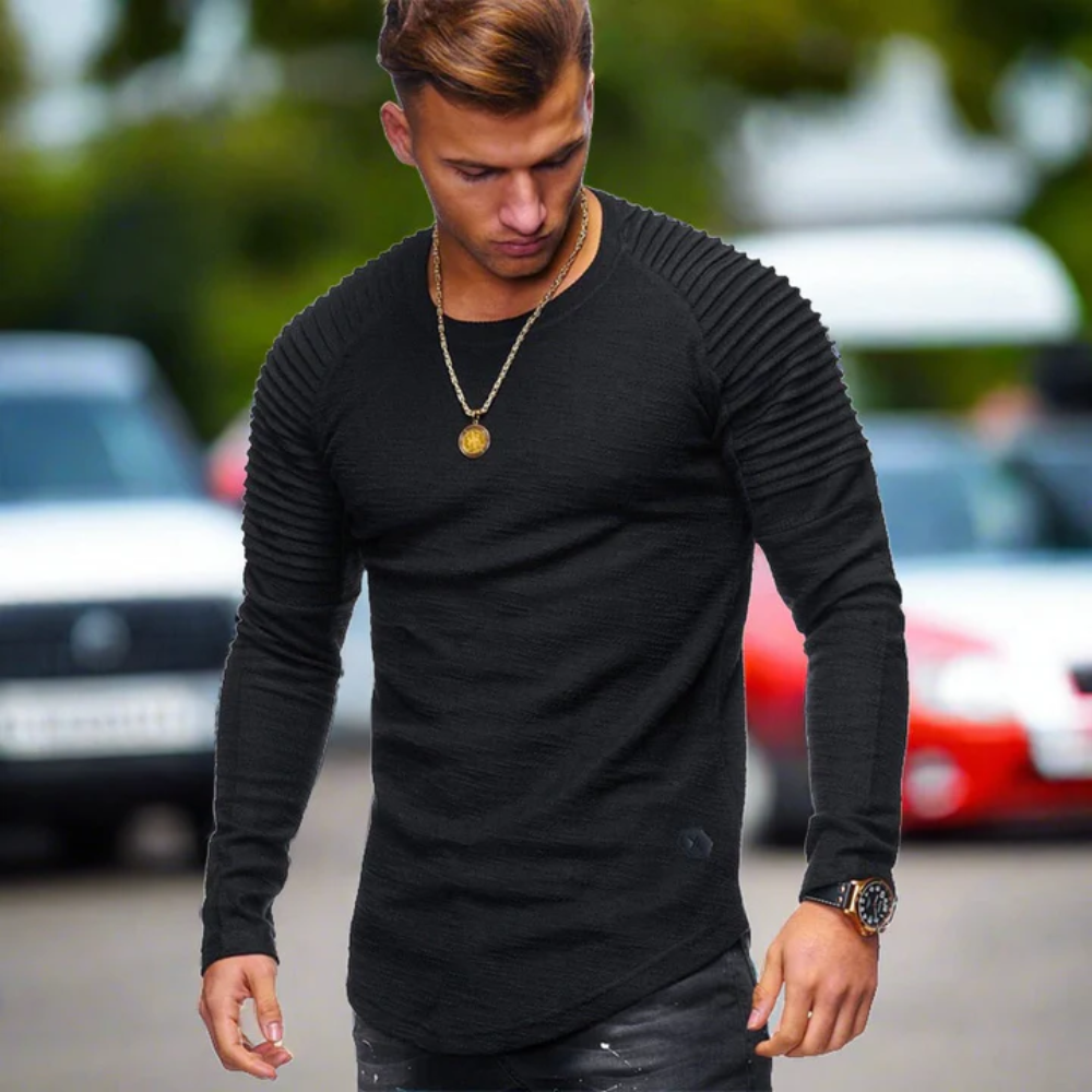 Fudus Sweatshirt: bequem, langärmelig, schmal geschnitten, Rundhals