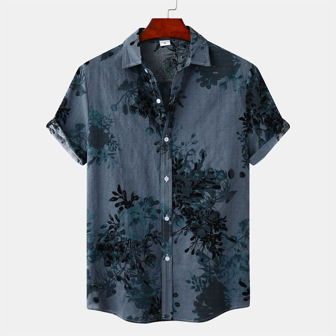 Schmales, florales Herren-Sommerhemd