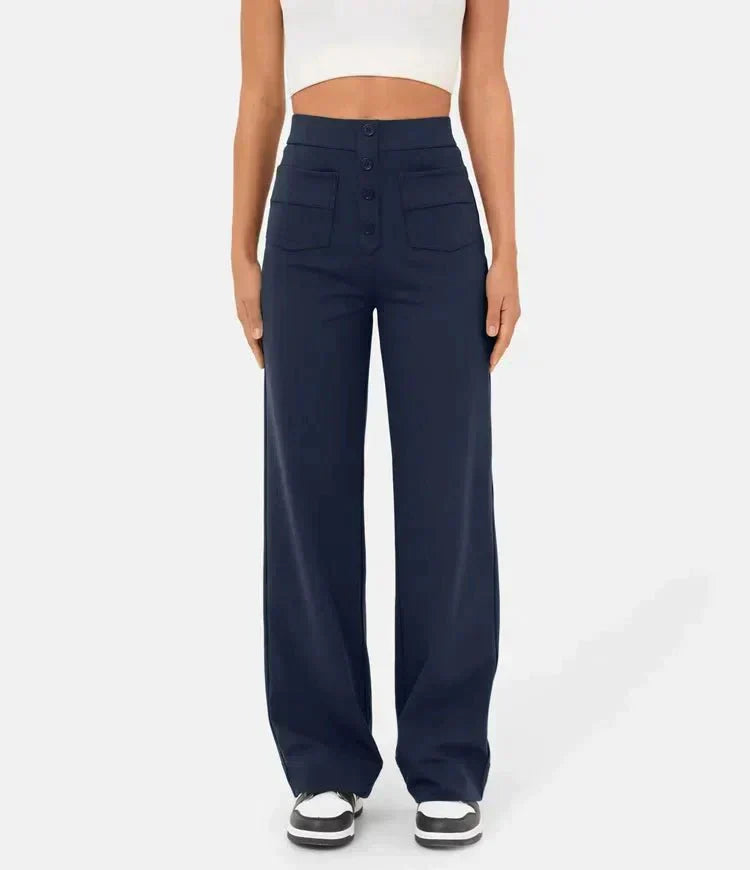 Antonia: Hochwertige, elastische Freizeithose mit hohem Bund