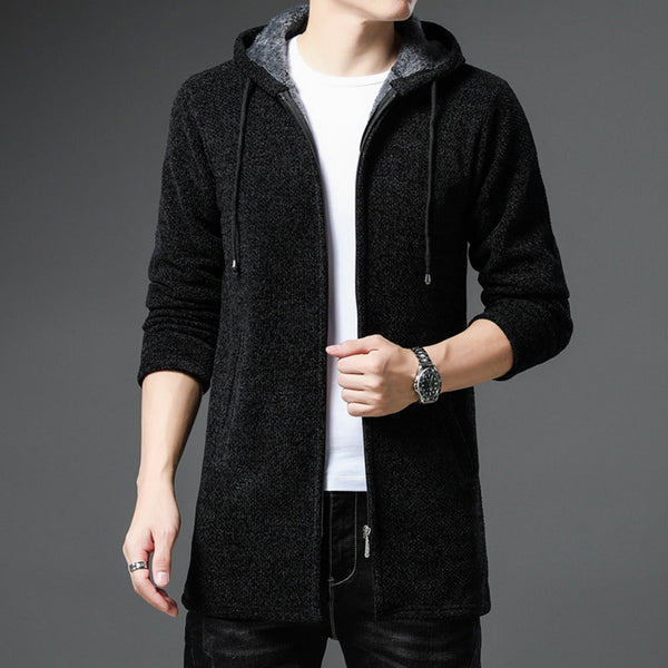 ModeGeist | Reißverschlussjacke mit Kapuze Weiche Strickware Modern und Bequem