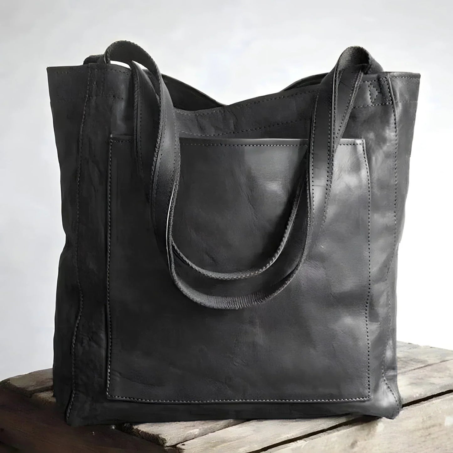 Luxuriöse Vintage Ledertasche Bonafita April