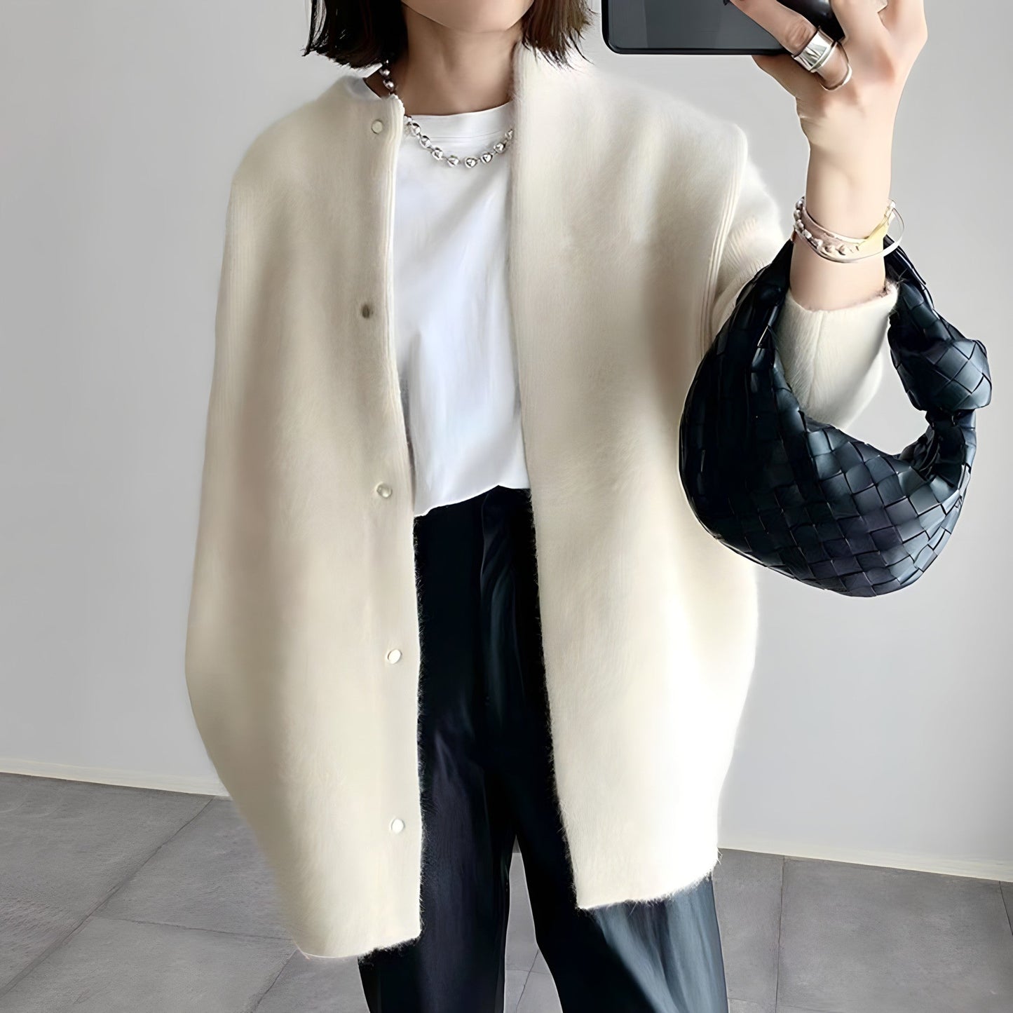 ModeGeist | Strickjacke mit Knopfleiste