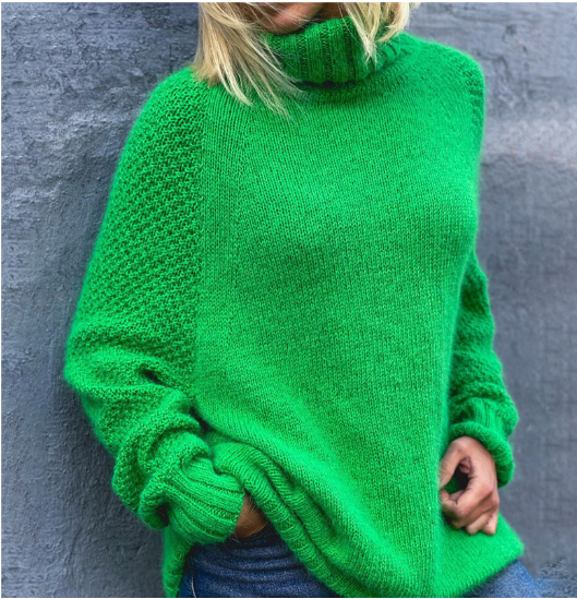 Damen-Rollkragenpullover aus Strick für den Kleiderschrank