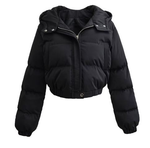 ModeGeist | Cropped Puffer Winterjacke - Langarm