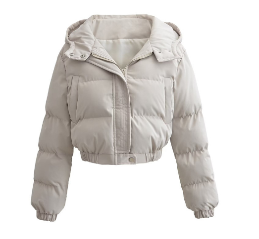 ModeGeist | Cropped Puffer Winterjacke - Langarm