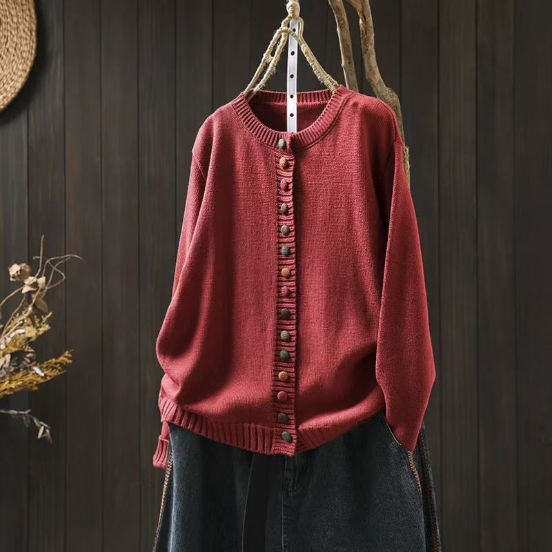 MODEGEIST Damen Strick-Cardigan Gemütlich Atmungsaktiv One Size