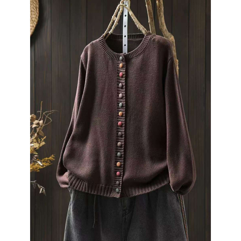 MODEGEIST Damen Strick-Cardigan Gemütlich Atmungsaktiv One Size
