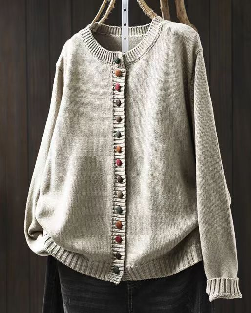 MODEGEIST Damen Strick-Cardigan Gemütlich Atmungsaktiv One Size