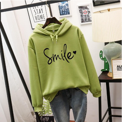 ModeGeist | Hoodie mit Druck Baumwollmischung Lässiger Stil