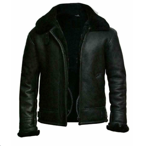 Koviree Lederjacke im Bomber-Stil