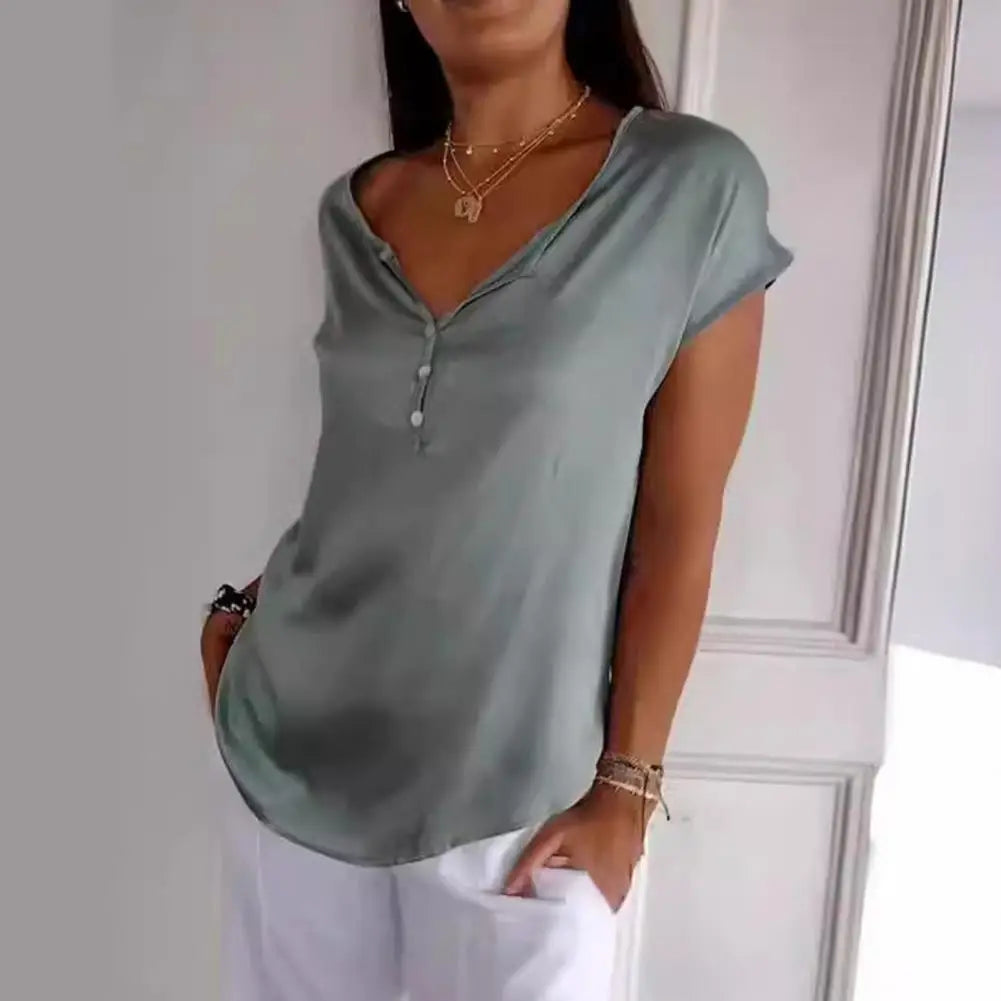 Fudus Bluse mit V-Ausschnitt