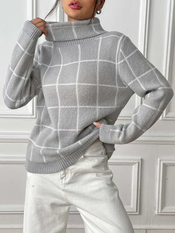 ModeGeist | Hochkragen-Jersey für Damen für Herbst und Winter