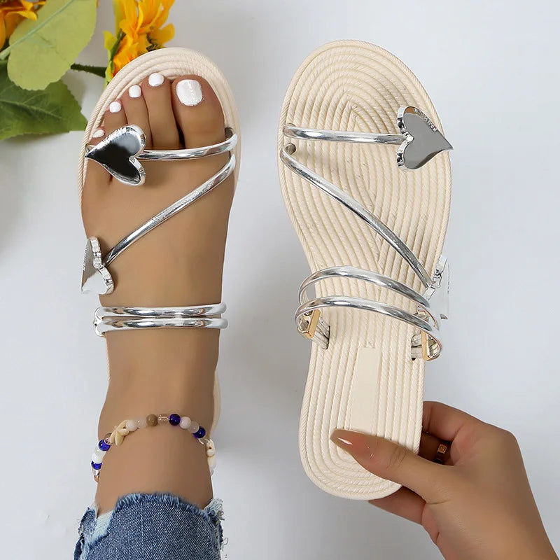 MODEGEIST Damen Strass-Sandalen Verstellbare Riemen