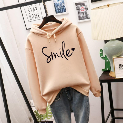 ModeGeist | Hoodie mit Druck Baumwollmischung Lässiger Stil