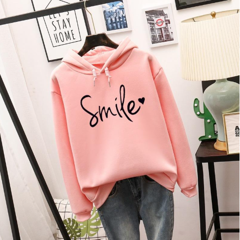 ModeGeist | Hoodie mit Druck Baumwollmischung Lässiger Stil