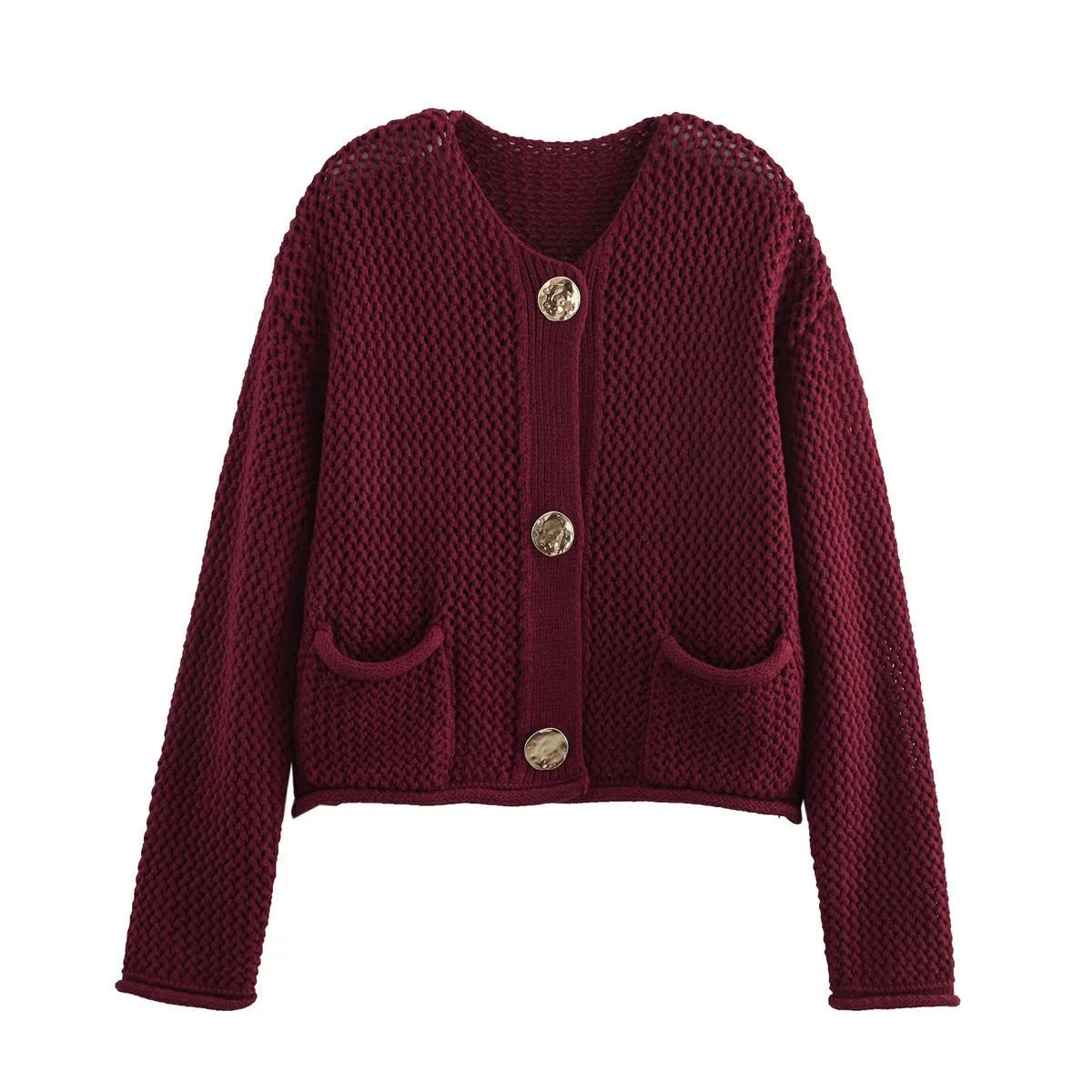 ModeGeist | Strickjacke mit Goldenen Knöpfen Perfekt für Den Herbst