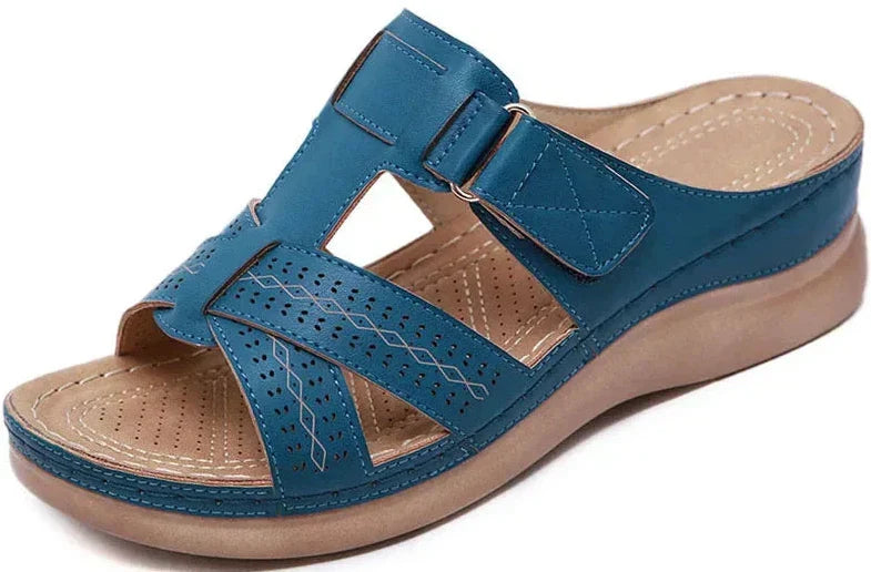 MODEGEIST Damen Sandalen Verstellbare Riemen Gepolsterte Sohle Beige