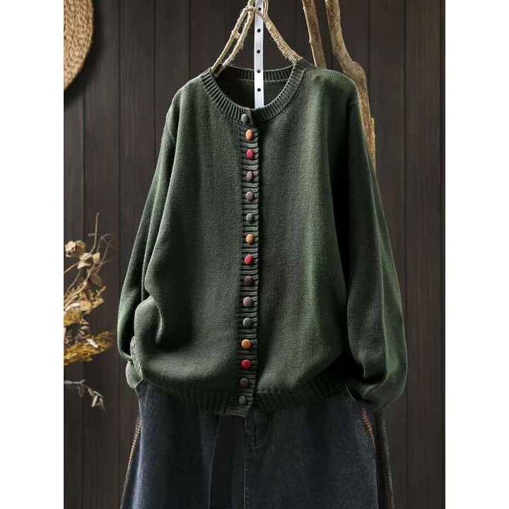 MODEGEIST Damen Strick-Cardigan Gemütlich Atmungsaktiv One Size