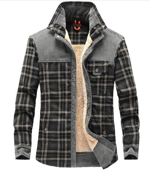 ModeGeist | Futterhemdjacke Aus Flanell Polyester-mischung Warm und Rustikal