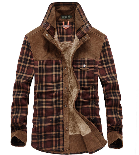 ModeGeist | Futterhemdjacke Aus Flanell Polyester-mischung Warm und Rustikal