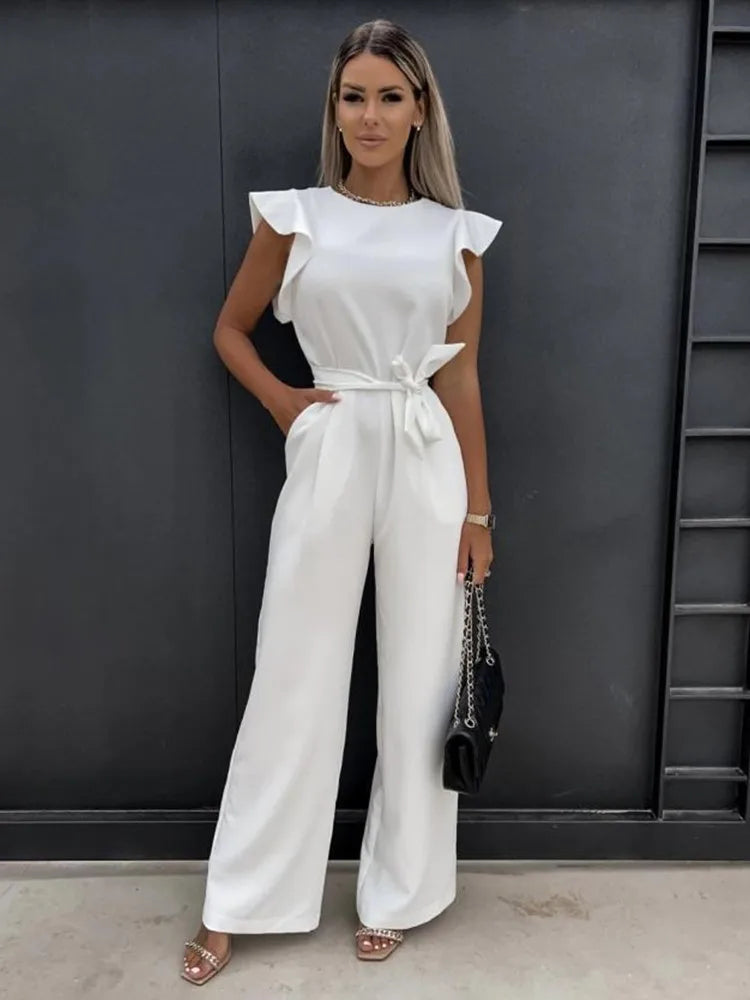 Schicker Jumpsuit mit Rüschen – Cayce
