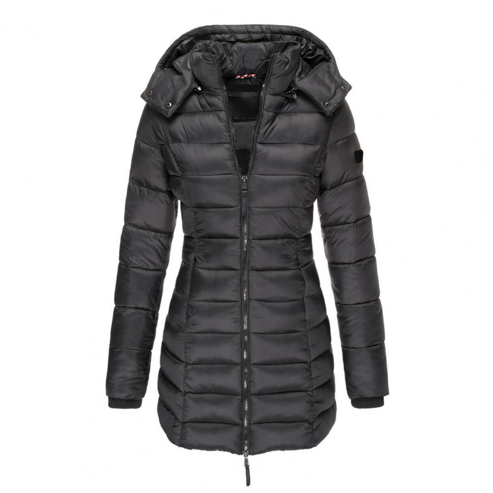 ModeGeist | Warme Slimfit Winterjacke mit Kapuze Damen Winterjacke Regular Fit Belle Couture Essential Wärme