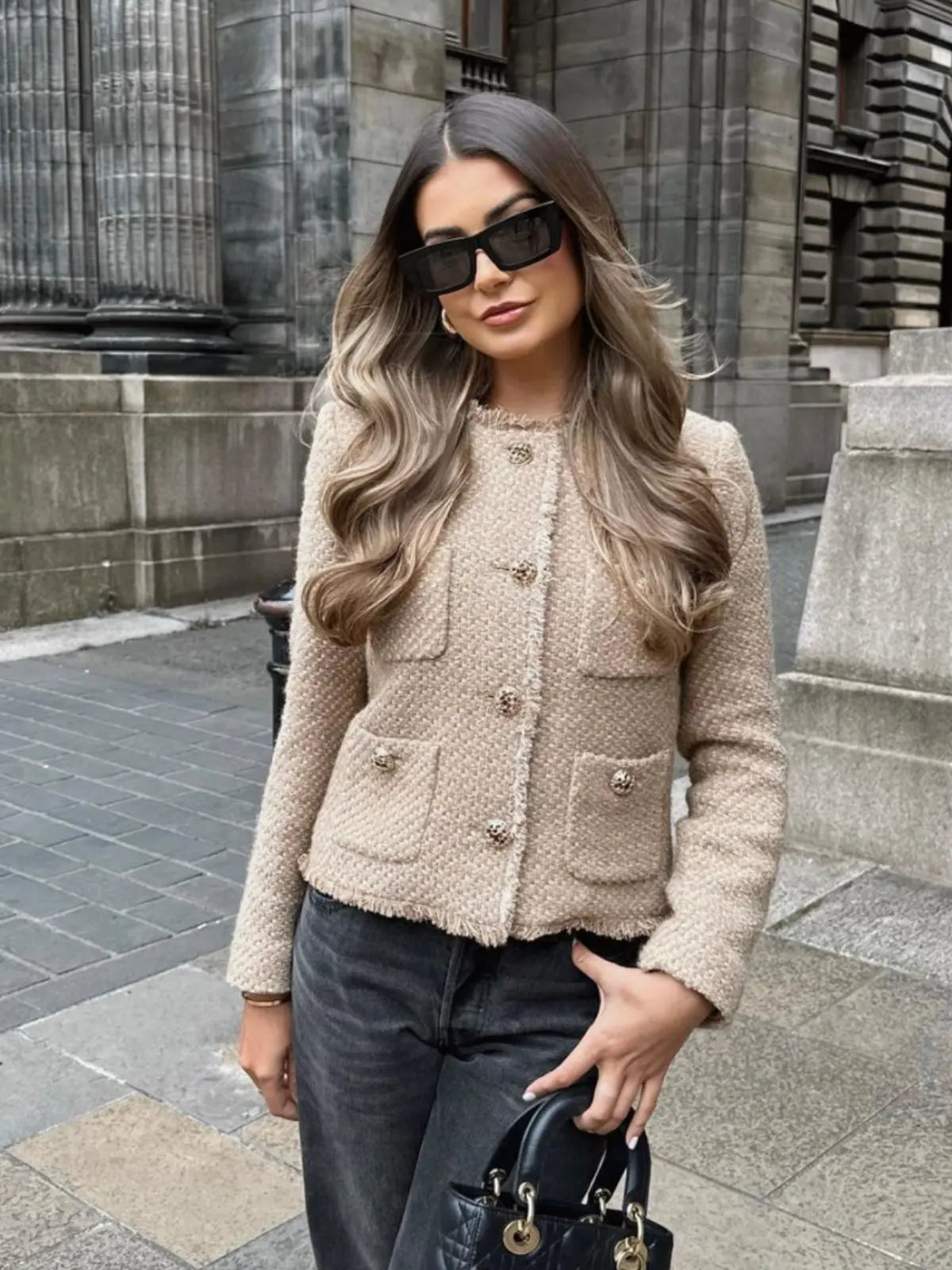 ModeGeist | Elegante Tweed Kurzjacke